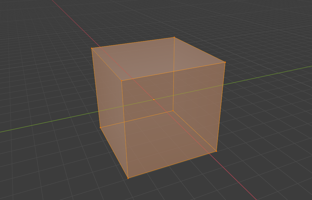 A geometric model of a cube with each face highlighted - indicating (3D) geometric space